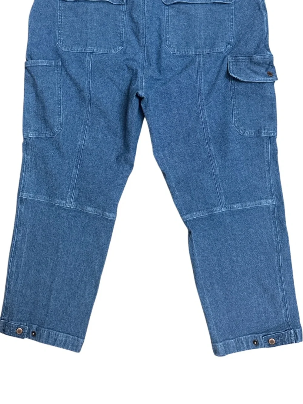Duluth Trading Women’s Relaxed Fit Blue Denim Cargo Pants